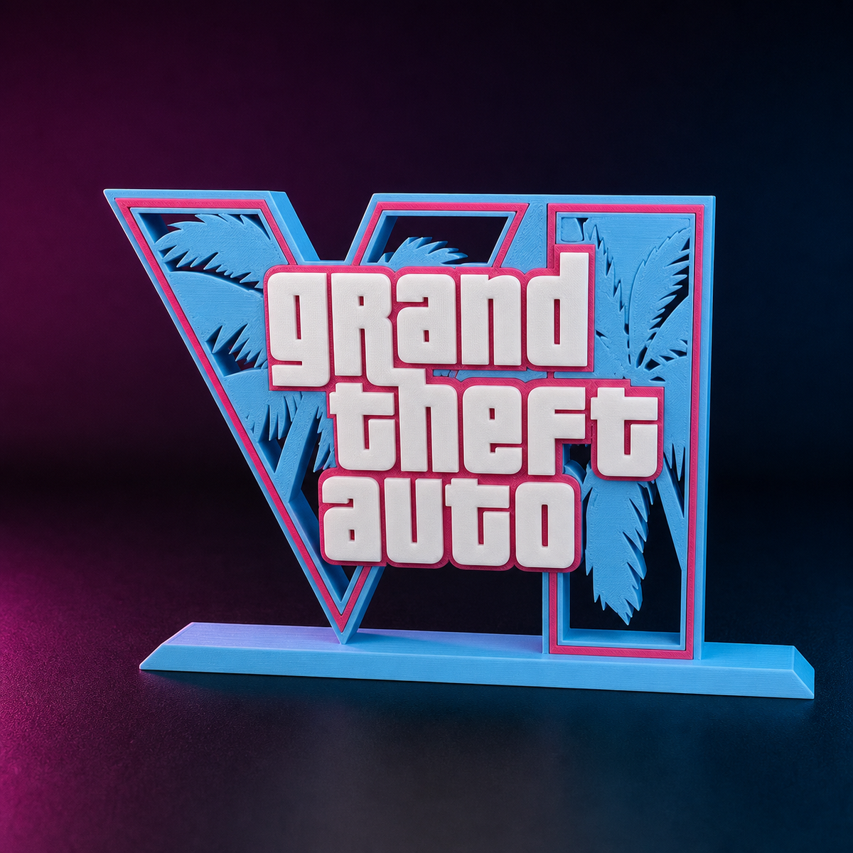 3D Gaming Logo – Hellblau