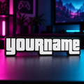 Personalisiertes 3D-Namensschild mit Beispielschriftzug yourname