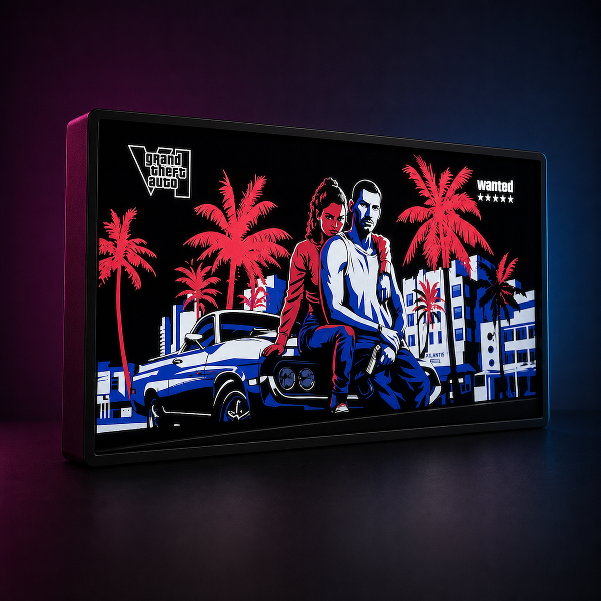 Vice City Leuchtrahmen – professionelle Hauptansicht